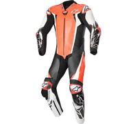 Alpinestars Absolute V2 Traje de cuero de motocicleta de una pieza, Rojo/Blanco/Negro, Talla 50