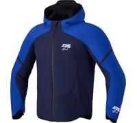 Alpinestars Aeroshel Chaqueta textil impermeable para motocicleta, Azul marino, Talla 2XL
