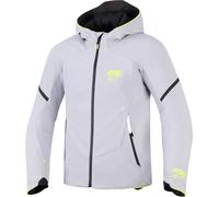 Alpinestars Aeroshel Chaqueta textil impermeable para motocicleta, gris-amarillo, tamaño M para Hombres