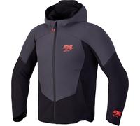 Alpinestars Aeroshel Chaqueta textil impermeable para motocicleta, negro/gris oscuro, Talla S