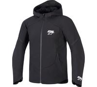 Alpinestars Aeroshel Chaqueta textil impermeable para motocicleta, negro, Talla M