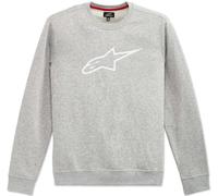 Alpinestars, Ageless Crew Fleece, Camisa De Entrenamiento, Brezo Gris/Blanco, XXL, Hombre