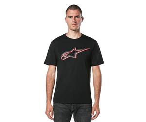 Alpinestars Ageless Shadow Csf Tee T-Shirt para Hombre Camiseta de Manga Corta con Cuello Redondo Negro/Rojo L