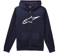 Alpinestars Ageless V3 Sudadera con capucha y cremallera, Azul oscuro/blanco, Talla XXL