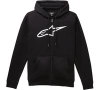 Alpinestars Ageless V3 Sudadera con capucha y cremallera, Negro/Blanco, Talla M