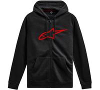 Alpinestars Ageless V3 Sudadera con capucha y cremallera, negro-rojo, tamaño 2XL para Hombres