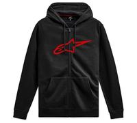 Alpinestars Ageless Zip Hoodie V3 Sweatshirt Sudadera con Capucha para Hombre Negro/Rojo XL