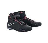 Alpinestars Sektor Zapatos impermeables moto, negro-gris-rojo, tamaño 44