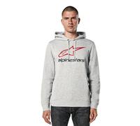 Alpinestars Always Hoodie V3 Sweatshirt Sudadera con Capucha para Hombre Gris Jaspeado/Rojo/Negro L
