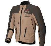 Alpinestars AMT-8 Stretch Drystar XF Chaqueta textil de moto impermeable, marrón, tamaño S para Hombres