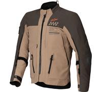 Alpinestars AMT-8 Stretch Drystar XF Chaqueta textil de moto impermeable, marrón, tamaño M para Hombres
