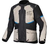 Alpinestars Andes Air Drystar chaqueta textil impermeable para motocicletas, negro/gris/azul, Talla L