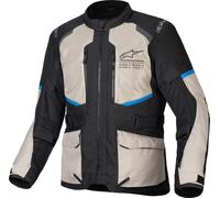 Alpinestars Andes Air Drystar chaqueta textil impermeable para motocicletas, negro-gris-azul, tamaño 3XL para Hombres