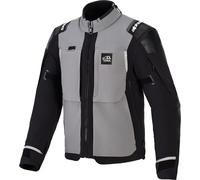 Alpinestars Andes Pro Drystar XF Chaqueta Textil de Motocicleta Impermeable, gris/negro, Talla 3XL