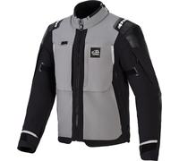 Alpinestars Andes Pro Drystar XF Chaqueta Textil de Motocicleta Impermeable, gris/negro, Talla XL