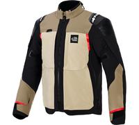 Alpinestars Andes Pro Drystar XF Chaqueta Textil de Motocicleta Impermeable, marrón/negro/gris, Talla XL