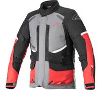 Alpinestars Andes V3 Drystar Chaqueta textil de motocicleta, negro-gris-rojo, tamaño L para Hombres
