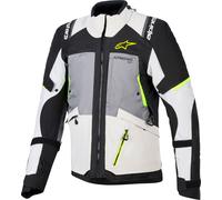 Alpinestars Andes V4 Drystar Chaqueta textil impermeable para motocicleta, gris-amarillo, tamaño 5XL para Hombres