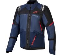 Alpinestars Andes V4 Drystar Chaqueta textil impermeable para motocicleta, negro-azul, tamaño 2XL para Hombres