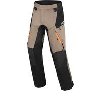 Alpinestars Andes V4 Drystar Pantalones textiles de motocicleta impermeables, negro/marrón, Talla 4XL