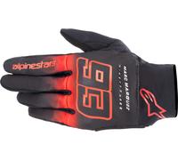 Alpinestars Aragon Guantes de motocicleta, negro-gris-rojo, tamaño L para Hombres
