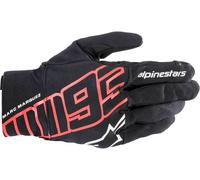Alpinestars Aragon Guantes de motocicleta, negro-rojo, tamaño M para Hombres