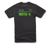 Alpinestars Astars Moto-X Camiseta, negro-verde, tamaño L para Hombres
