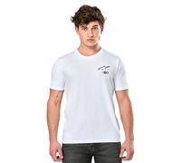 Alpinestars Asym SS Csf tee T-Shirt Camiseta de Manga Corta Cuello Redondo, Blanco, S para Hombre