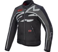 Alpinestars Axton Chaqueta textil de motocicleta repelente al agua, negro/antracita/rojo, Talla M