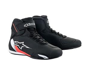 Alpinestars Ballet plano unisex para motocicleta, negro, blanco, rojo fluorescente, talla 40 EU, Black White Red Fluo, 40 EU