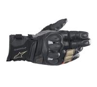Alpinestars Belize V2 Drystar Moto Moto Guantes Negro Arena Flo Rojo