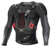 Alpinestars Bionic Plus V2, chaqueta protectora de nivel 2 L male Negro/Gris Oscuro/Rojo