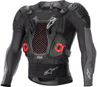 Alpinestars Bionic Plus V2 Chaqueta protectora, negro-rojo, tamaño 2XL para Hombres