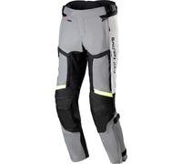 Alpinestars Bogota Pro Drystar 4 Seasons impermeable pantalones textiles de motocicleta, gris/amarillo, Talla XXL
