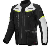 Alpinestars Bogota Pro Drystar® chaqueta textil impermeable para motocicletas, negro/gris/amarillo, Talla XL