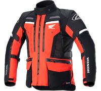 Alpinestars Honda Bogota Pro Drystar Chaqueta textil impermeable para motocicletas, negro-rojo, tamaño L para Hombres