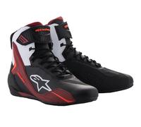 Alpinestars Faster-4 Zapatos de moto, negro-blanco-rojo, tamaño 41 para Hombres