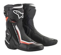 Alpinestars SMX Plus V2 Motocicleta Moto Botas Negro Blanco Rojo Fluo