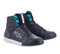 Alpinestars Stella Chrome Drystar Zapatos de motocicleta impermeables para damas, negro-azul, tamaño 38 36 37 para Mujer