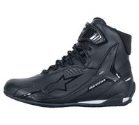 Alpinestars Stella Faster 4 Drystar Zapatos de moto impermeables para mujer, negro/plata, Talla 7 (38,5)