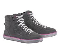 Alpinestars J-6 Waterproof Zapatos de motocicleta mujeres gris / fucsia 39