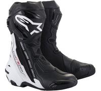Alpinestars Supertech R Vented Botas de motocicleta, negro-blanco, tamaño 47