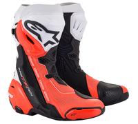 Alpinestars Supertech R Vented, botas perforadas 44 EU male Negro/Blanco/Rojo Neón