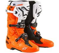 Alpinestars Tech 10 Enduro, botas 9 US male Naranja Neón/Negro/Blanco