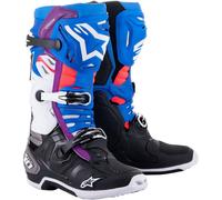 ALPINESTARS Botas Tech 10 Supervented Black / Enamel Blue / Purple / White 8 (EU 42)