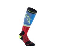 Alpinestars Calcetines MX Pro V2 2025 Negro Rojo Azul Claro Off-Road Enduro