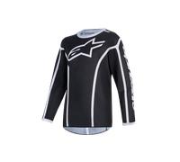 Alpinestars Fluid Apex Maillot de motocross juvenil, negro-gris, tamaño S