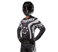 Alpinestars Racer Hana Maillot de motocross, negro-blanco, tamaño XL para Hombres