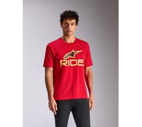 Alpinestars Camiseta Ride 4.0 CSF Red Hi Vis Yellow Black, Talla: XL