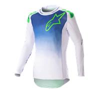 Alpinestars Camiseta Supertech Risen 2023 Blue Ray White Green Fluo